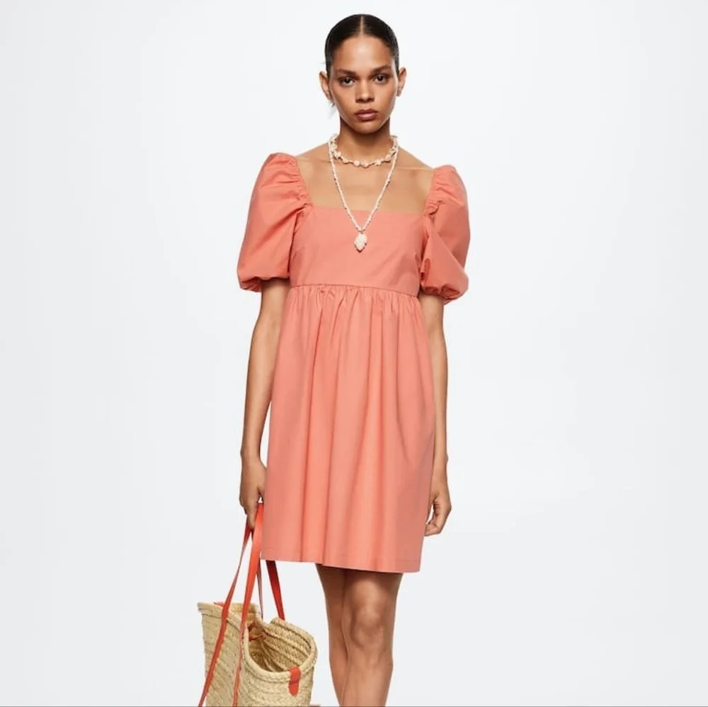 Mango[US 10]-Exclusive collection Puffed sleeves  cotton dress